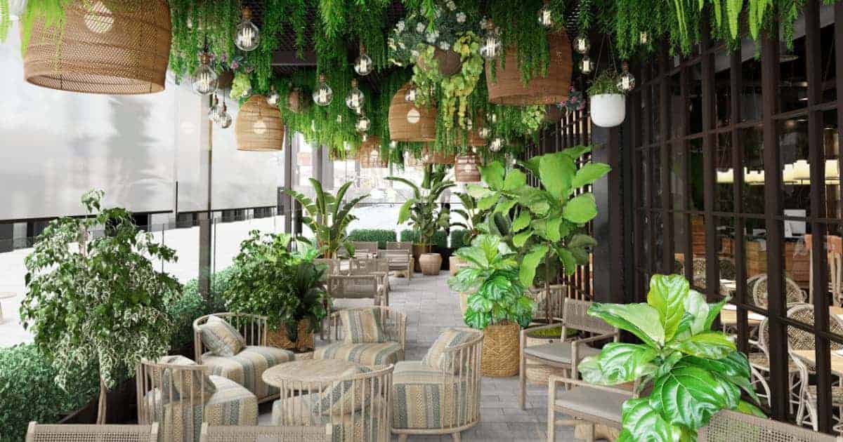 	Nature-inspired restaurant interior design — biophilic dining environment, Netherlands